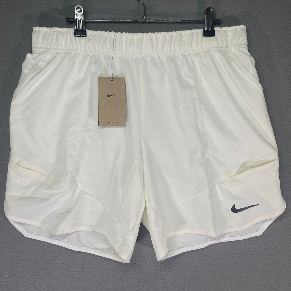 Nike Court Dri-FIT Advantage 7" Tennis Shorts Mens Large White DD8329-100 NWT